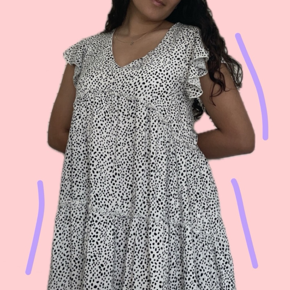 Altar’d State Short Dalmatian Print Dress